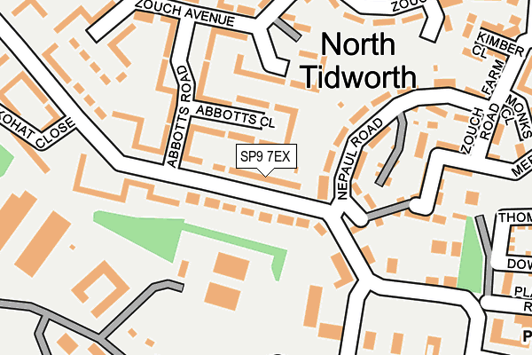 SP9 7EX map - OS OpenMap – Local (Ordnance Survey)