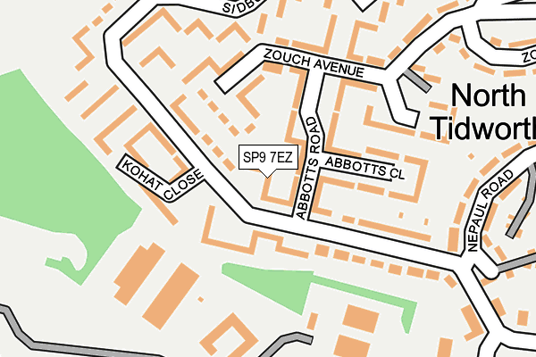 SP9 7EZ map - OS OpenMap – Local (Ordnance Survey)