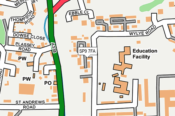 SP9 7FA map - OS OpenMap – Local (Ordnance Survey)