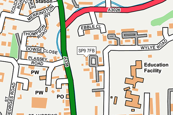 SP9 7FB map - OS OpenMap – Local (Ordnance Survey)