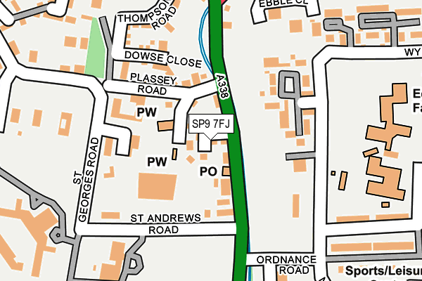 SP9 7FJ map - OS OpenMap – Local (Ordnance Survey)