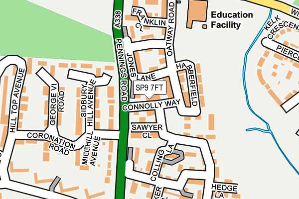 SP9 7FT map - OS OpenMap – Local (Ordnance Survey)