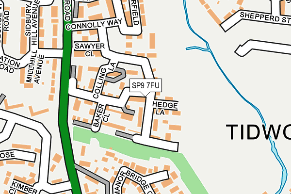 SP9 7FU map - OS OpenMap – Local (Ordnance Survey)