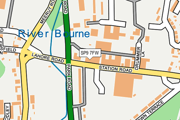 SP9 7FW map - OS OpenMap – Local (Ordnance Survey)