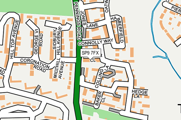 SP9 7FX map - OS OpenMap – Local (Ordnance Survey)