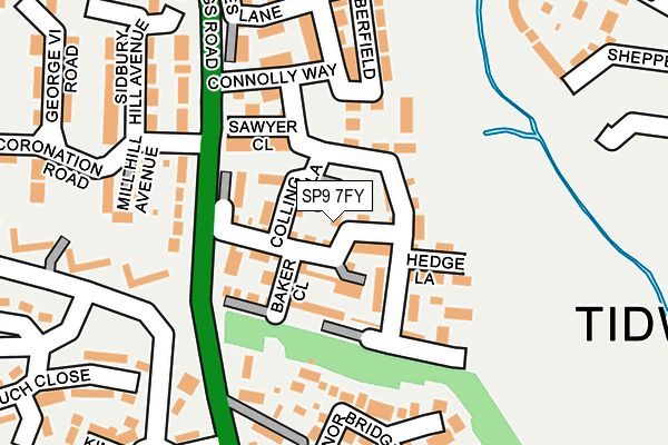 SP9 7FY map - OS OpenMap – Local (Ordnance Survey)