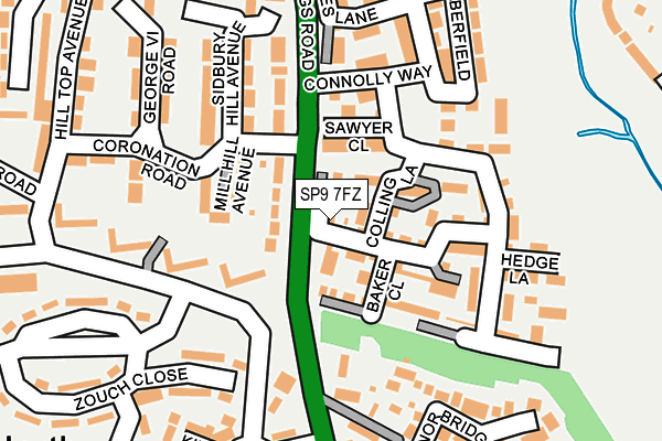 SP9 7FZ map - OS OpenMap – Local (Ordnance Survey)
