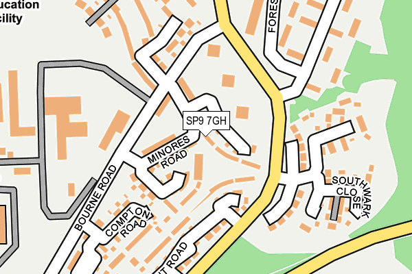 SP9 7GH map - OS OpenMap – Local (Ordnance Survey)