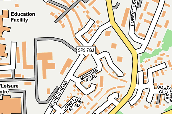 SP9 7GJ map - OS OpenMap – Local (Ordnance Survey)