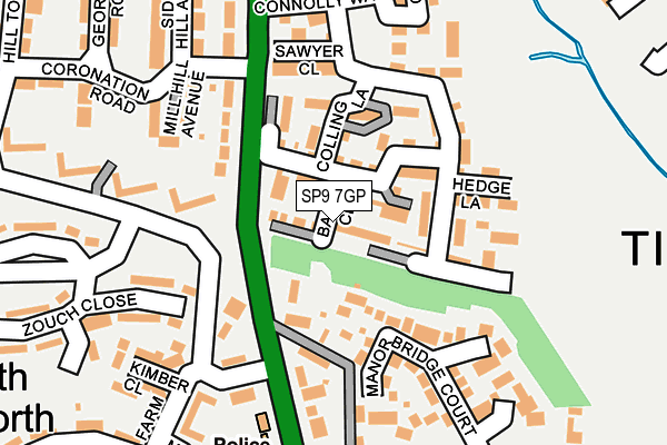 SP9 7GP map - OS OpenMap – Local (Ordnance Survey)