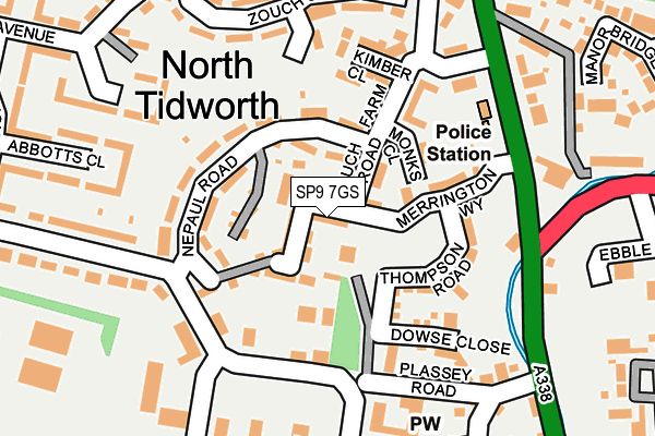 SP9 7GS map - OS OpenMap – Local (Ordnance Survey)