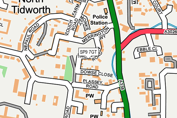 SP9 7GT map - OS OpenMap – Local (Ordnance Survey)