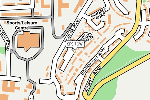 SP9 7GW map - OS OpenMap – Local (Ordnance Survey)