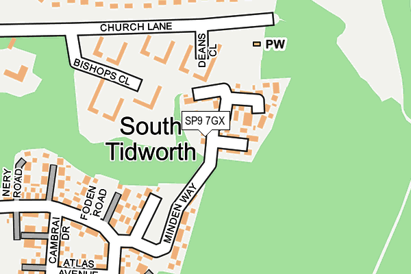 SP9 7GX map - OS OpenMap – Local (Ordnance Survey)