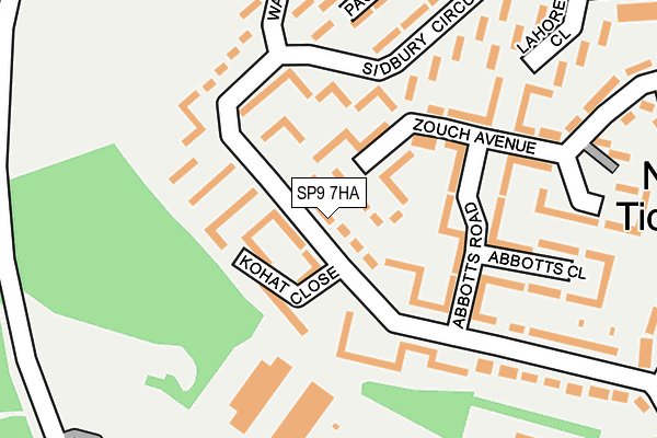 SP9 7HA map - OS OpenMap – Local (Ordnance Survey)