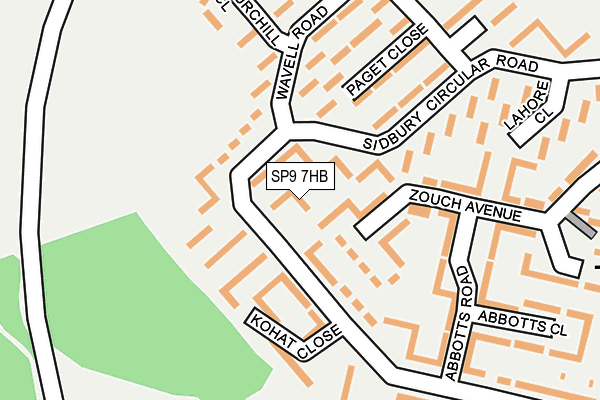 SP9 7HB map - OS OpenMap – Local (Ordnance Survey)