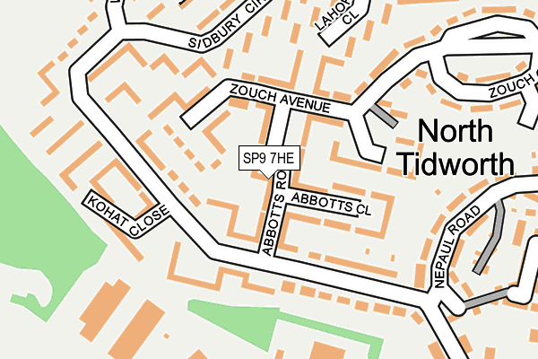 SP9 7HE map - OS OpenMap – Local (Ordnance Survey)