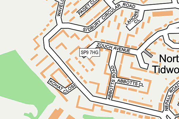 SP9 7HG map - OS OpenMap – Local (Ordnance Survey)