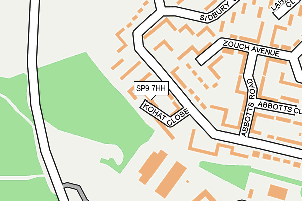 SP9 7HH map - OS OpenMap – Local (Ordnance Survey)