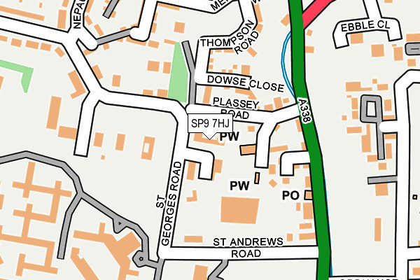 SP9 7HJ map - OS OpenMap – Local (Ordnance Survey)