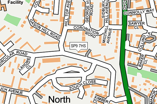 SP9 7HS map - OS OpenMap – Local (Ordnance Survey)