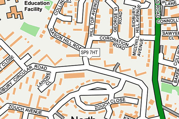 SP9 7HT map - OS OpenMap – Local (Ordnance Survey)