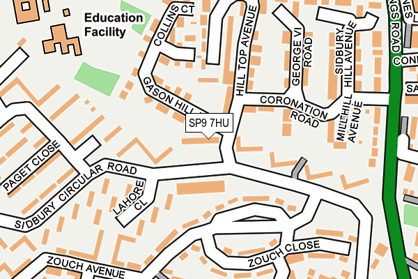 SP9 7HU map - OS OpenMap – Local (Ordnance Survey)