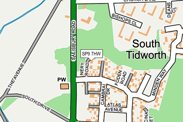 SP9 7HW map - OS OpenMap – Local (Ordnance Survey)