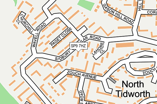 SP9 7HZ map - OS OpenMap – Local (Ordnance Survey)