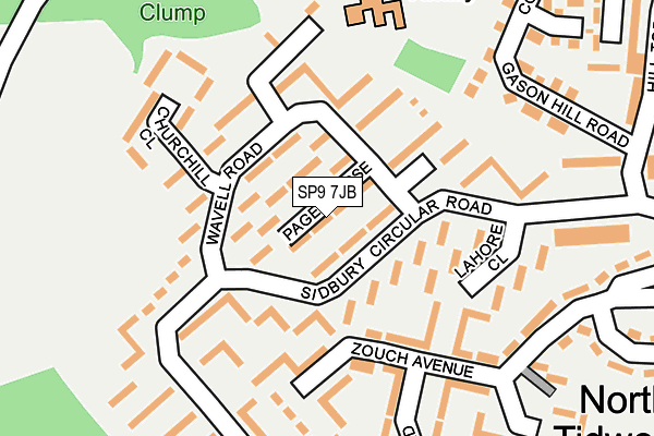 SP9 7JB map - OS OpenMap – Local (Ordnance Survey)
