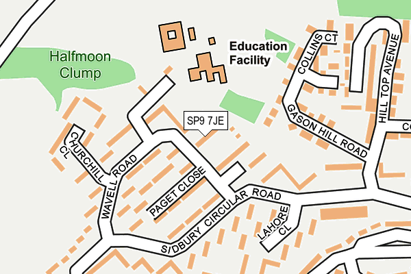 SP9 7JE map - OS OpenMap – Local (Ordnance Survey)