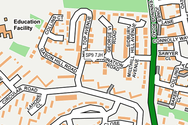 SP9 7JH map - OS OpenMap – Local (Ordnance Survey)