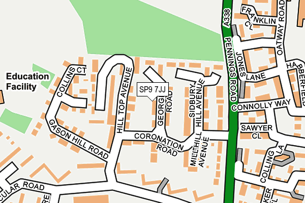 SP9 7JJ map - OS OpenMap – Local (Ordnance Survey)