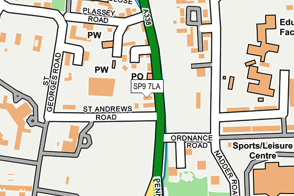 SP9 7LA map - OS OpenMap – Local (Ordnance Survey)