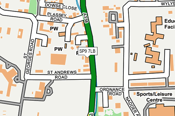 SP9 7LB map - OS OpenMap – Local (Ordnance Survey)