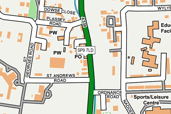 SP9 7LD map - OS OpenMap – Local (Ordnance Survey)