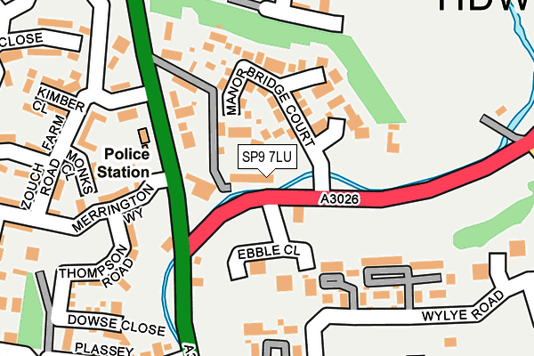SP9 7LU map - OS OpenMap – Local (Ordnance Survey)