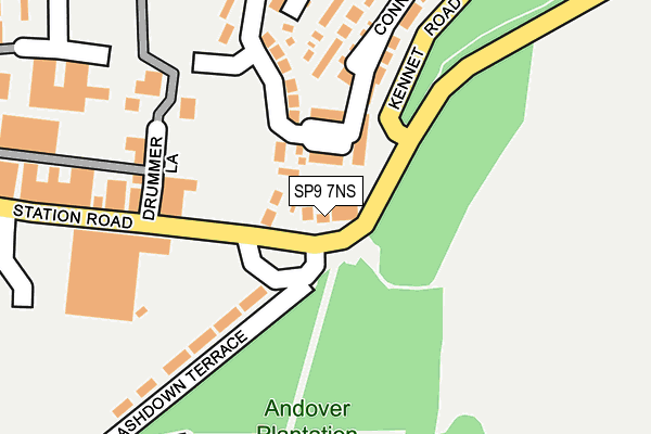 SP9 7NS map - OS OpenMap – Local (Ordnance Survey)