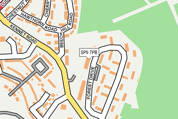 SP9 7PB map - OS OpenMap – Local (Ordnance Survey)