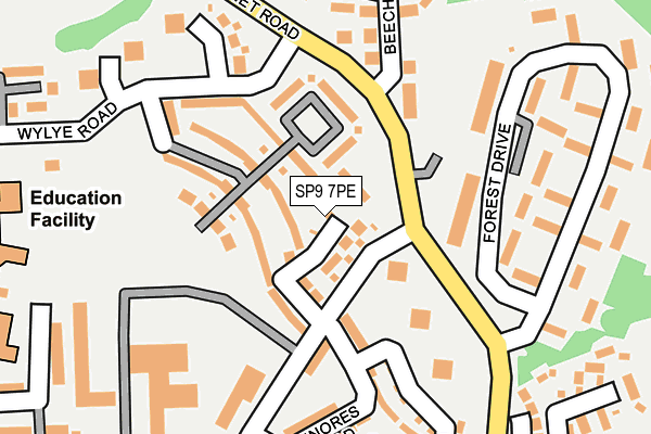 SP9 7PE map - OS OpenMap – Local (Ordnance Survey)