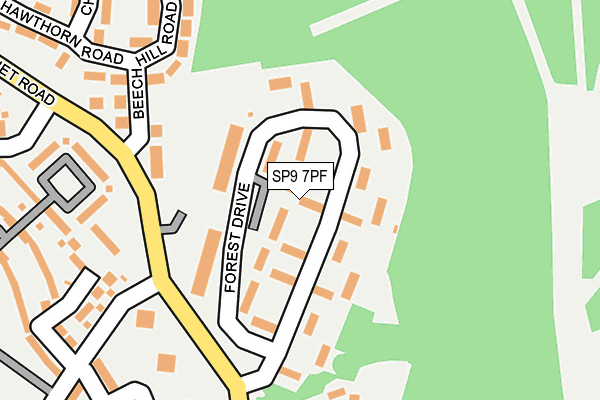 SP9 7PF map - OS OpenMap – Local (Ordnance Survey)