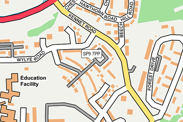 SP9 7PP map - OS OpenMap – Local (Ordnance Survey)