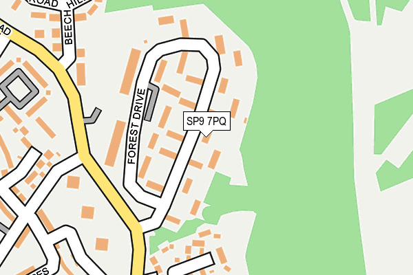 SP9 7PQ map - OS OpenMap – Local (Ordnance Survey)