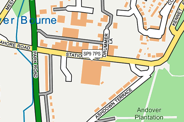 SP9 7PS map - OS OpenMap – Local (Ordnance Survey)