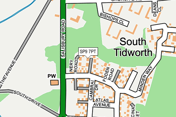 SP9 7PT map - OS OpenMap – Local (Ordnance Survey)