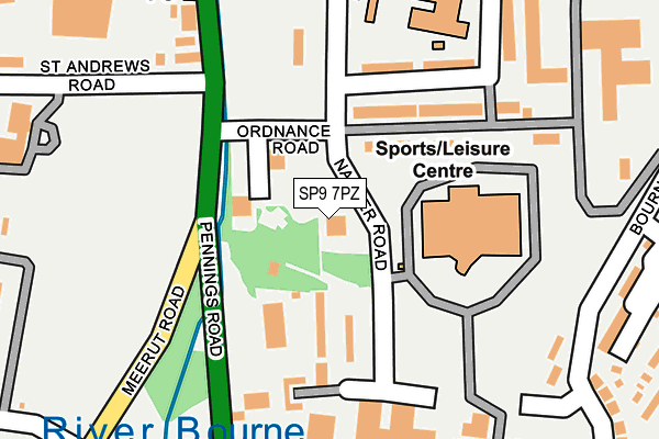 SP9 7PZ map - OS OpenMap – Local (Ordnance Survey)