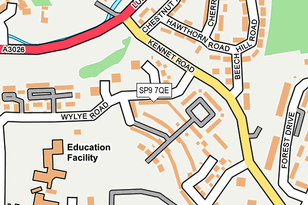 SP9 7QE map - OS OpenMap – Local (Ordnance Survey)