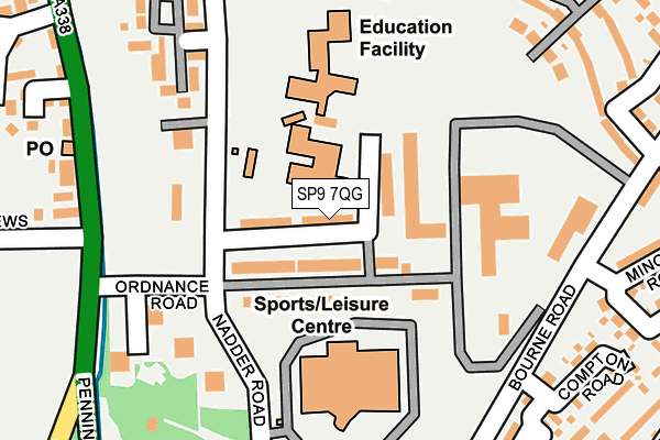 SP9 7QG map - OS OpenMap – Local (Ordnance Survey)