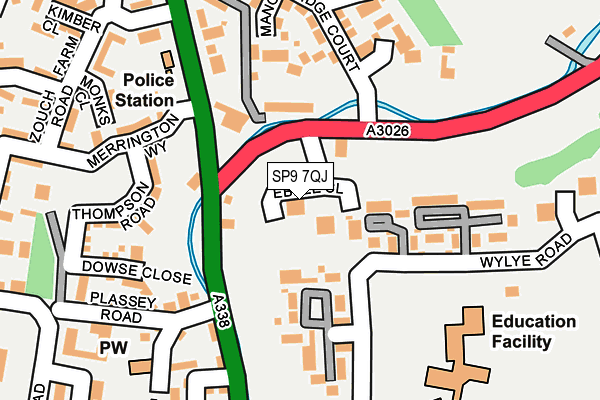 SP9 7QJ map - OS OpenMap – Local (Ordnance Survey)