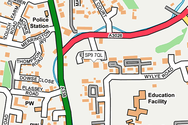 SP9 7QL map - OS OpenMap – Local (Ordnance Survey)